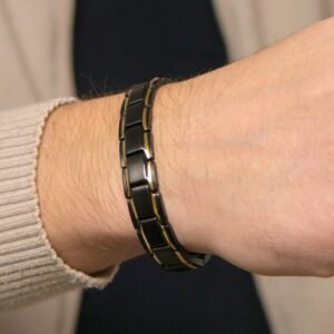 Alternative view of צמיד גורמט איטלקי - לואיג'י שחור זהב