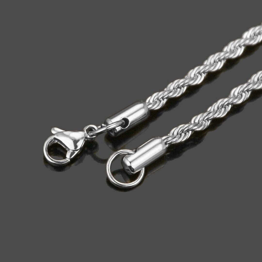 שרשרת חבל כסף 8 שרשרת חבל כסף 8