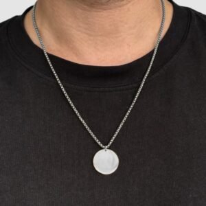 Alternative view of שרשרת חריטה לגבר - עדי כסף