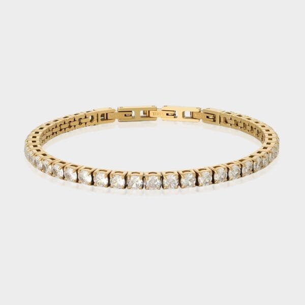 צמיד טניס יוקרתי 4 מ"מ - זהב