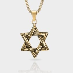 ראשי מגן דוד זהב שחור