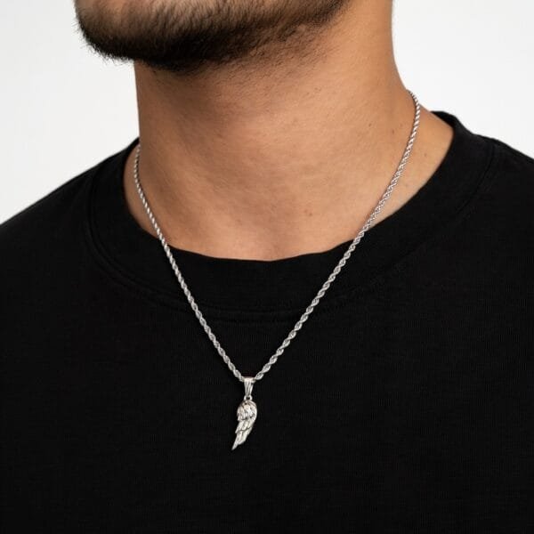 Alternative view of שרשרת כנף לגבר - כסף