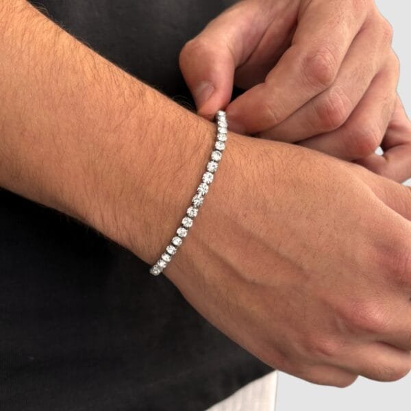 צמיד טניס כסף 4 ממ צמיד טניס כסף 4 ממ