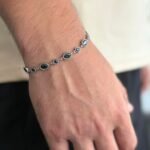 צמיד אבני חן עיגול שחור 1