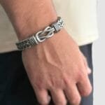 צמיד אין סוף עבה כסף 1