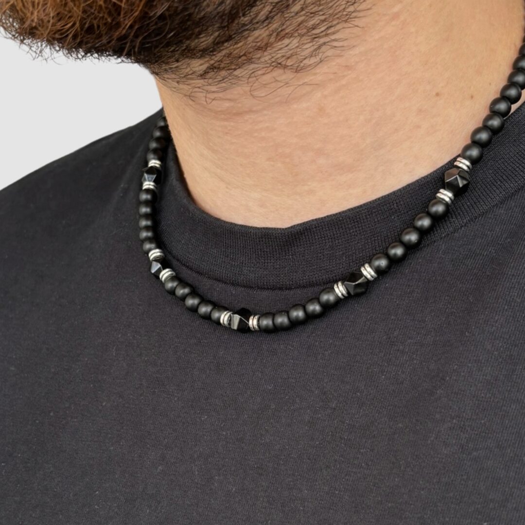 שרשרת חרוזים אוניקס - שחור 1