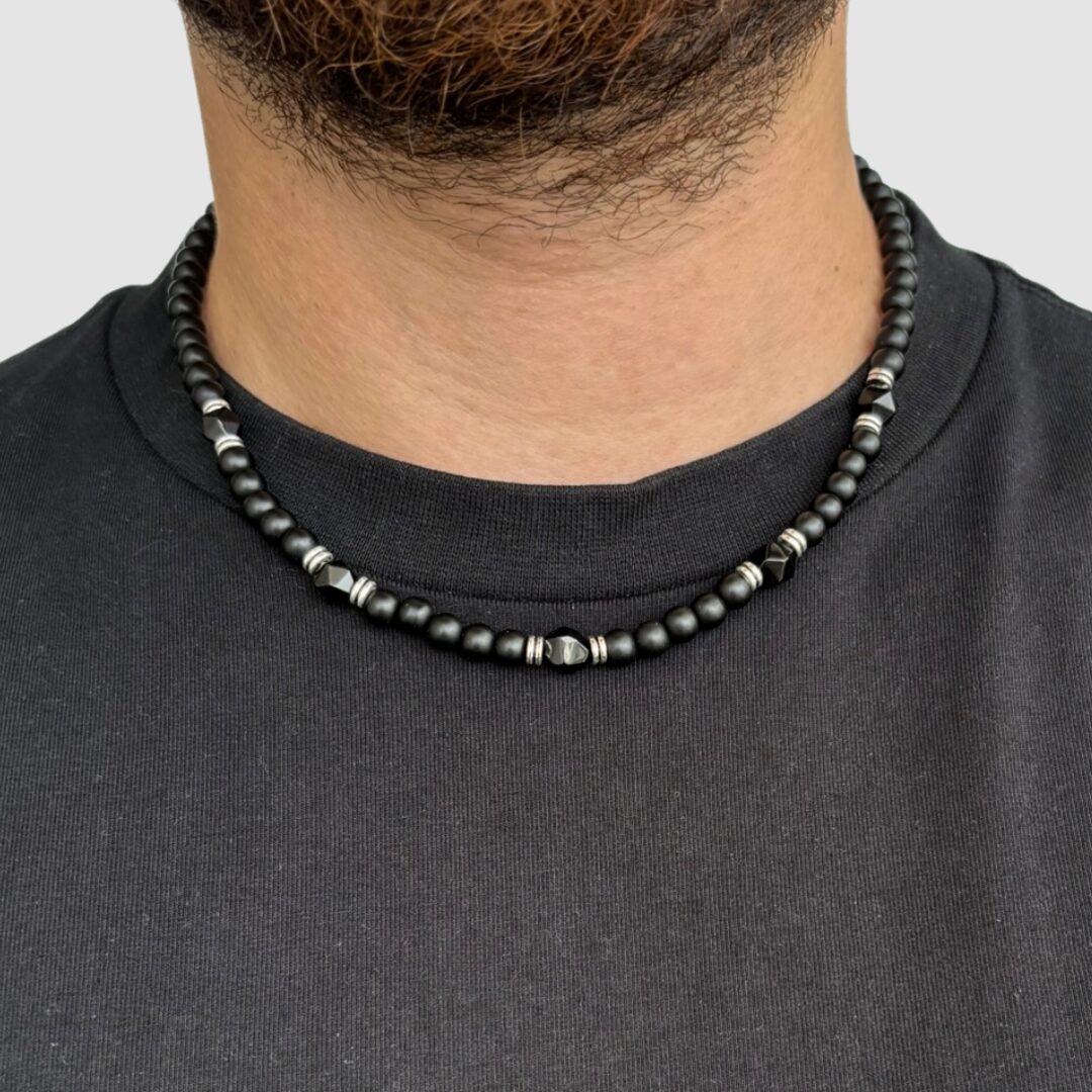 שרשרת חרוזים אוניקס - שחור