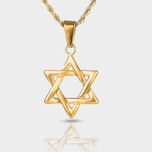 שרשרת מגן דוד קלאסית - זהב