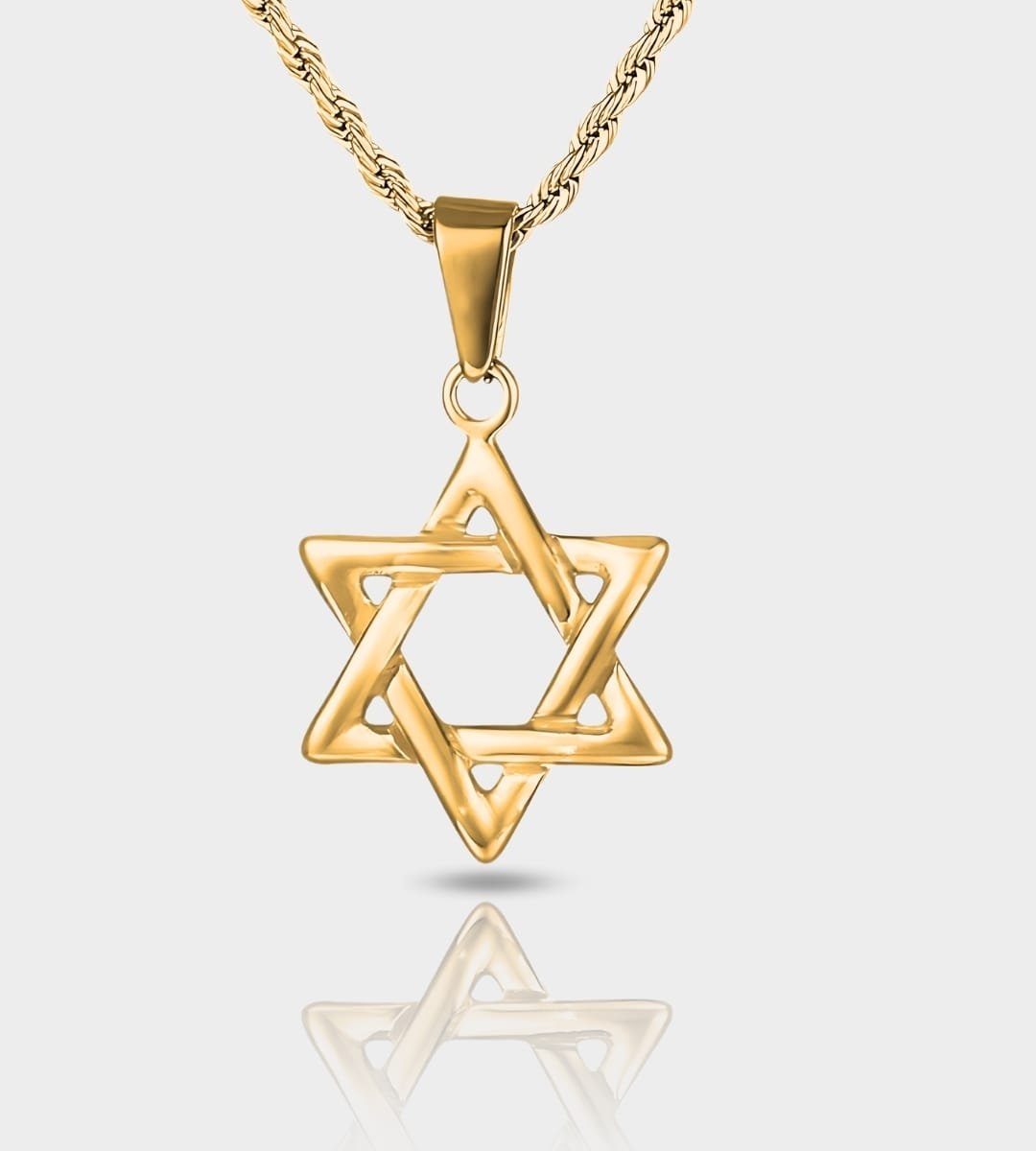 שרשרת מגן דוד גלאסית זהב 4