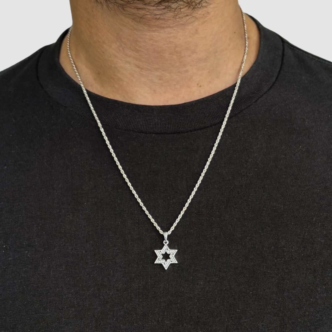 שרשרת מגן דוד כסף 925 חדש דחש