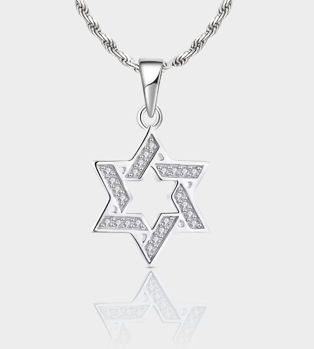 שרשרת מגן דוד כסף 925 – כסף נוצץ