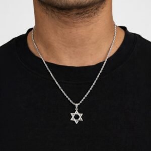 Alternative view of שרשרת מגן דוד קלאסית - כסף