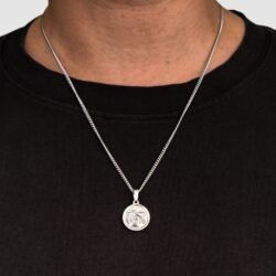 שרשרת מפת עולם כסף 2