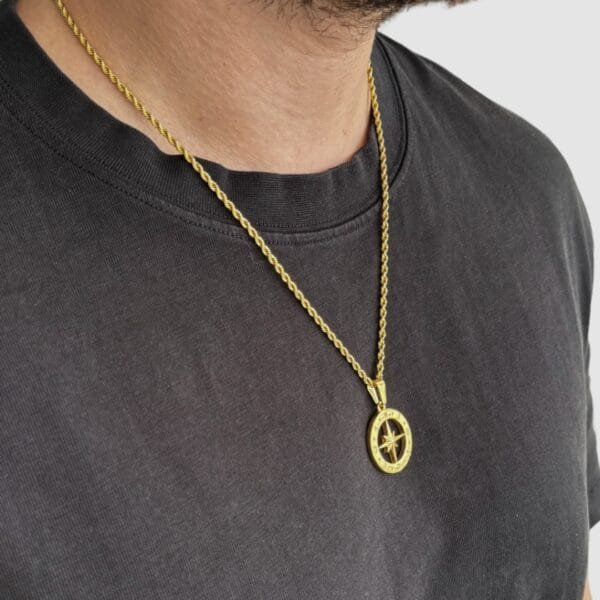 שרשרת מצפן חדש זהב 1 שרשרת מצפן חדש זהב 1