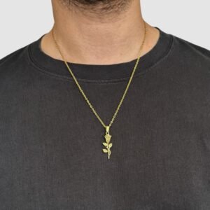 Alternative view of שרשרת פרח - זהב