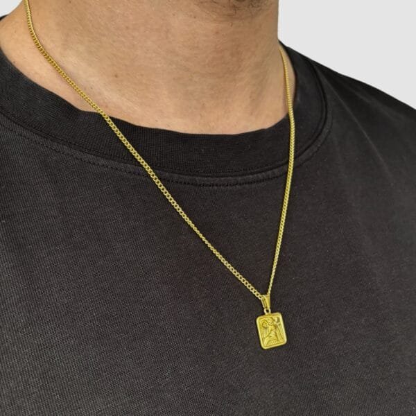 שרשרת ריבוע מלאך זהב 1 שרשרת ריבוע מלאך זהב 1