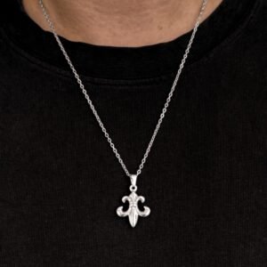 Alternative view of שרשרת פרח השושן - כסף