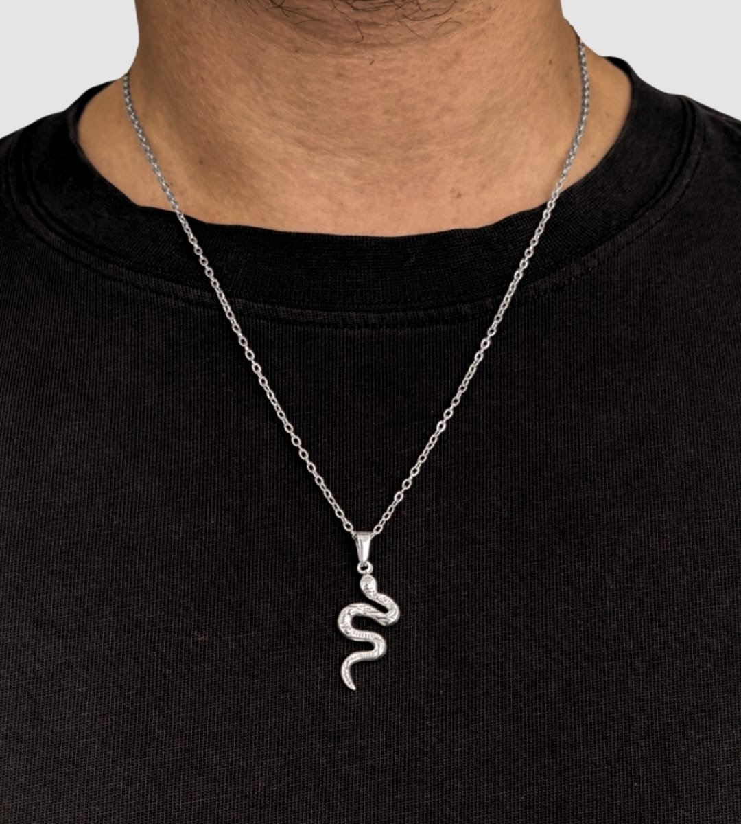 שרשרת תליון נחש כסף 5