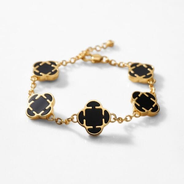 צמיד תלתנים מנס פרמיום - שחור זהב