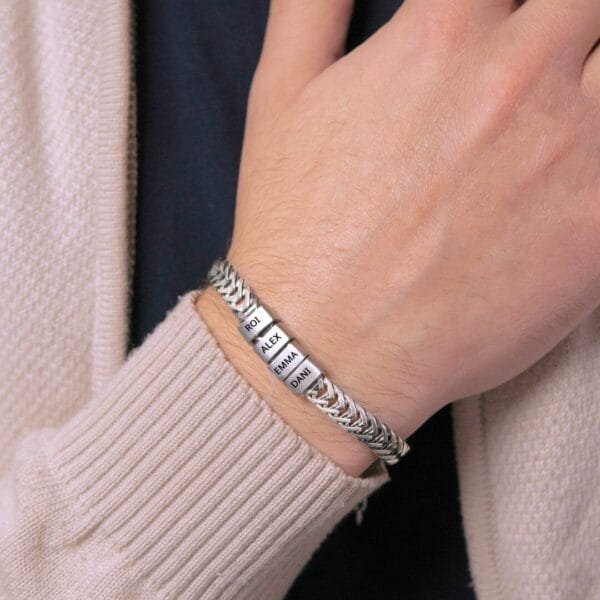 צמיד חריטה ליאור כסף לדש צמיד חריטה ליאור כסף לדש