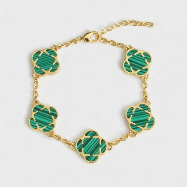 צמיד תלתנים מנס פרמיום - ירוק זהב