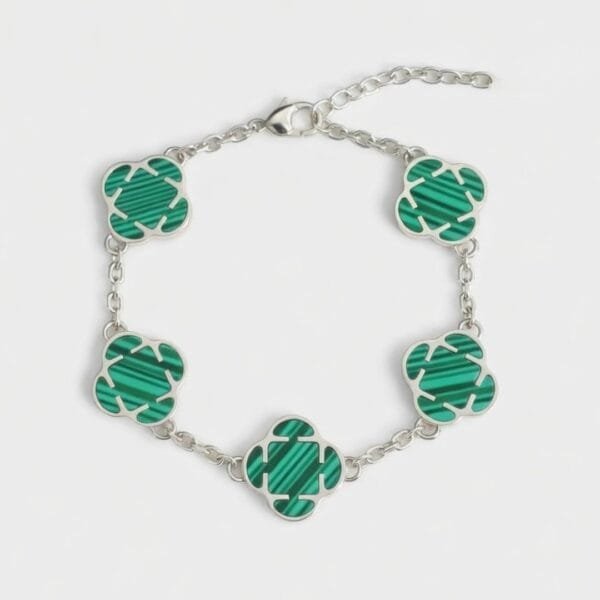 צמיד תלתנים מנס פרמיום - ירוק כסף