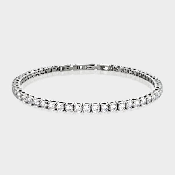 צמיד טניס יוקרתי 3 מ"מ - כסף