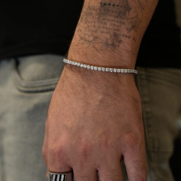 צמיד טניס 3 ממ כסף 3 צמיד טניס 3 ממ כסף 3