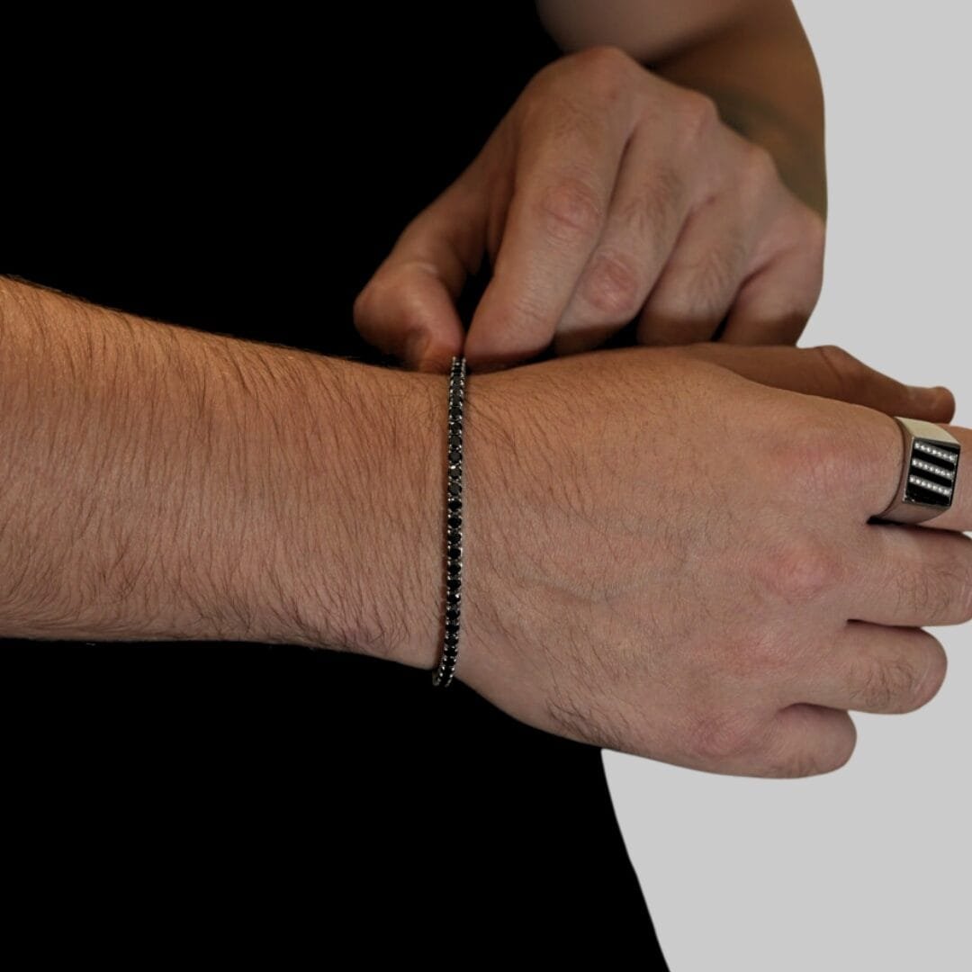 צמיד טניס 3 ממ שחור 1