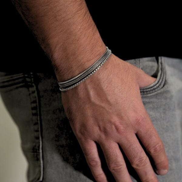 צמיד קליף כסף מבריק צמיד קליף כסף מבריק