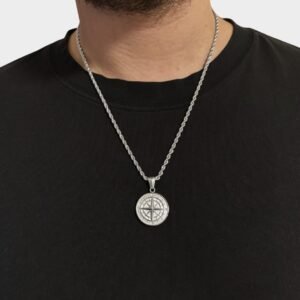 Alternative view of שרשרת חריטה לגבר - עידו כסף גדול