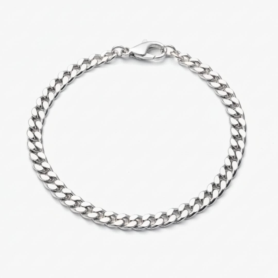 צמיד זהב לבן קובני