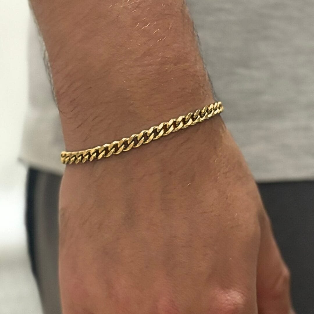 צמיד זהב קובני 5 ממ