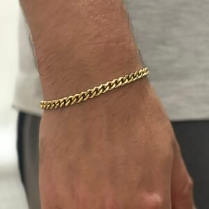 Alternative view of צמיד קובני 5 מ"מ - זהב