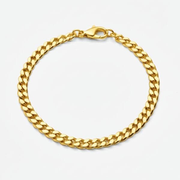 צמיד קובני 5 מ"מ - זהב