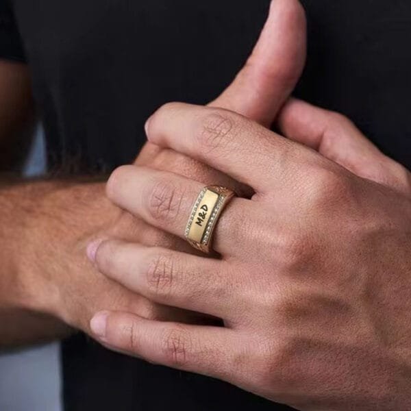 Alternative view of טבעת לגבר אימפריום - זהב