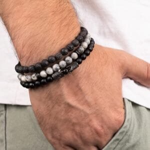 Alternative view of סט צמידים אבני חן - כריסטיאן