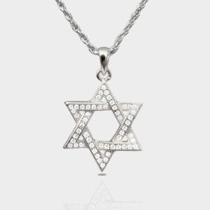 שרשרת מגן דוד נוצצת - כסף 925